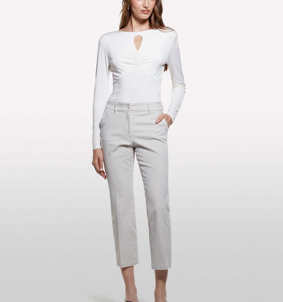 Beige Flare-Fit-Hose - flare hosen für damen - Beige | Sisley image number 1